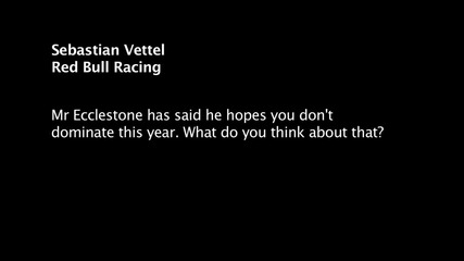 F1 2012 - Red Bull Rb8 launch - Interview Sebastian Vettel