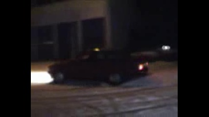 Bmw 520i Snow Drifting