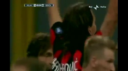 Goal Zlatan Ibrahimovic - Milan 1 - 0 Genoa [25 09 10]