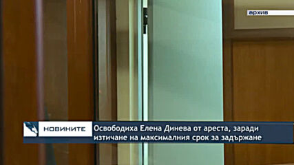 Освободиха Елена Динева от ареста, заради изтичане на максималния срок за задържане