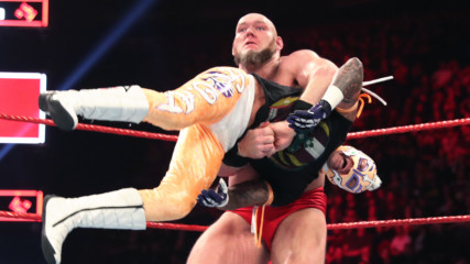 Lars Sullivan obliterates Rey Mysterio: Raw, April 15, 2019
