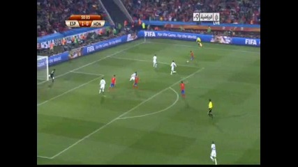 World Cup Испания - Хондурас 2 0 - David Villa Goals !!