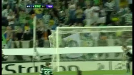 Sporting 2 - 1 Fiorentina (goal M. Veloso) 