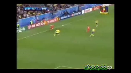 Русия 2 - 0 Швеция Гол На Роман Павлюченко