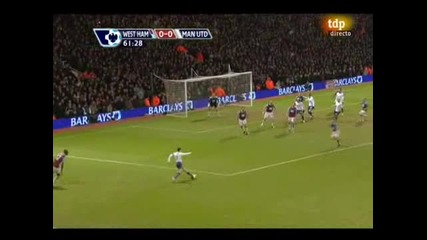 08.02.08 Уест Хям - Манчестър Юнайтед 0:1 Райън Гигс Супер Гол