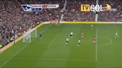 Манчестър Юнайтед - Ливърпул - гол на Бербатов (2:0) (3:2) 19.09.2010 (hq) 