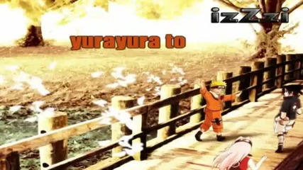 [ Karaoke ] Naruto Op9 - Yura ( instrumental + lyrics )
