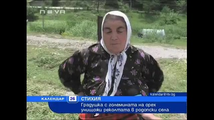 Градушка колкото орехи в Смолянско