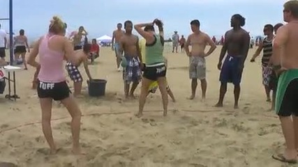 Laura vs Shelby Tuff Usa Beach Wrestling Grappling 