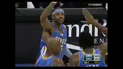 Carmelo Anthony game winning 3 pointer vs. Thunder (1209) 
