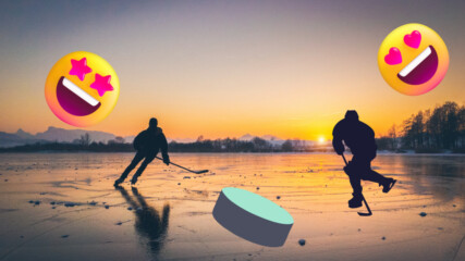 Красиво и зареждащо преживяване: Хокей на лед върху замръзнало езеро 😍