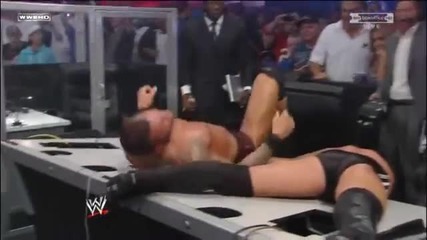 Gts countered into a Rko on announcer table