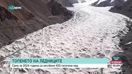 Само за 2024 година са загубени 450 гигатона лед (ВИДЕО)