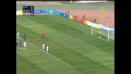 Бразилия - Нова Зенландия 5:0 Роналдиньо гол - Олимпийски игри Пекин 2008