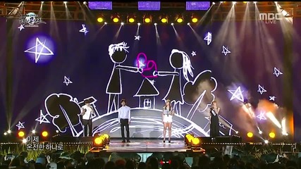 150814 Infinite Hoya, Myungsoo & Apink Eunji, Namjoo @ Mbc Dmz Peace Concert Special Stage