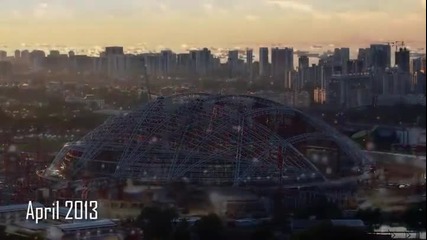 В Сингапур Построиха Стадион С Най-големият Подвижен Купол