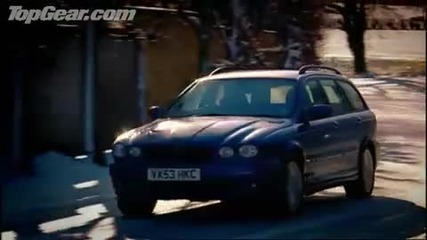 X Type in Snow - Top Gear - Bbc autos 