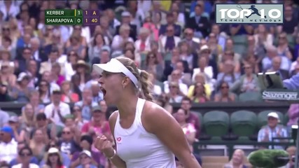 Kerber vs Sharapova Wimbledon 2014 Highlights
