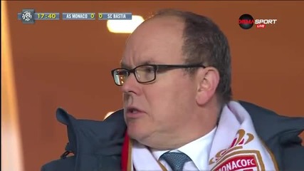 Принц Албер II наблюдава срещата между Монако и Бастия