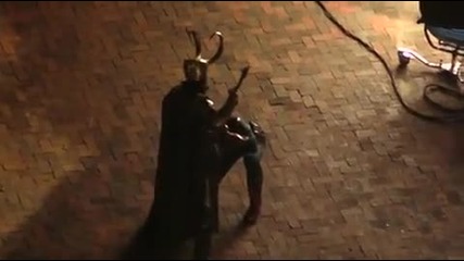 Капитан Америка срещу Локи - зад кулисите на бойна сцена от филма Отмъстителите