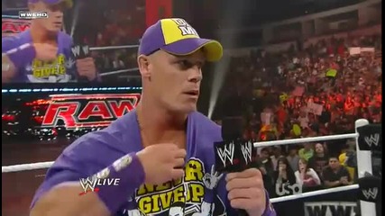 Wwe Raw 21.2.2011 John Cena Rapping And Talk Trash On The Rock