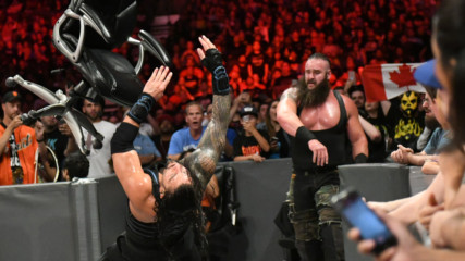 See Braun Strowman blast Roman Reigns with a chair from five different angles