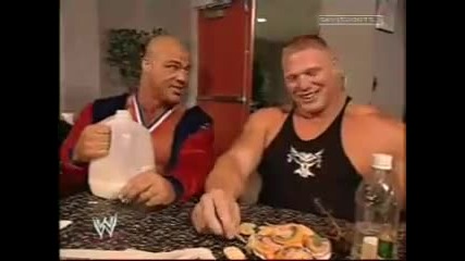 Brock Lesnar and Kurt Angle Funny