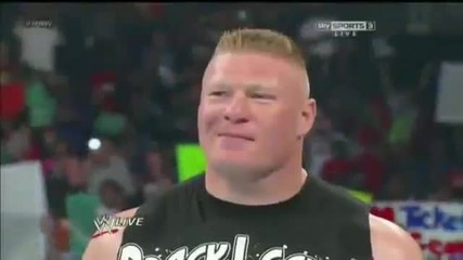 Джон Сина и Брок Леснар се сбиват - Raw 9.4.2012