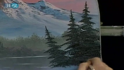 S16 Радостта на живописта с Bob Ross E04 Mountain Mirage Wood Shape ღобучение в рисуване, живописღ