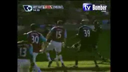 Kalou Goal - West Ham U. 0 - 1 Chelsea - 25.04.2009
