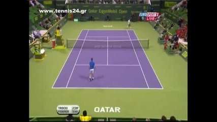Federer Troicki Qatar Open 2011 