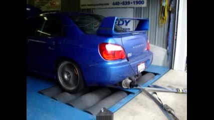 Impreza Wrx dyno - flames