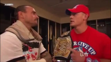 Wwe Raw John Cena And Cm Punk Talk Backstage