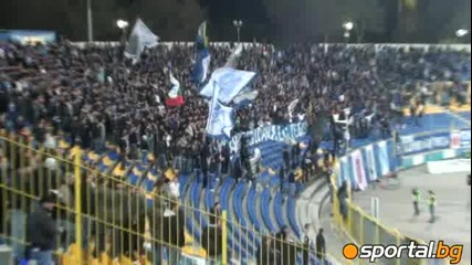02.04.2012 Сините фенове побесняха при изгонването на Йовов