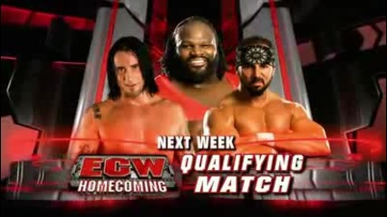 Wwe Ecw 1/5/10 Cm Punk, Mark Henry & Chavo Guerrero Return To Ecw 