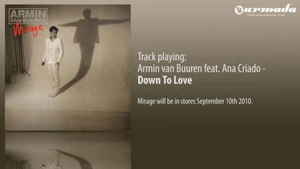 Armin van Buuren feat. Ana Criado - Down To Love 