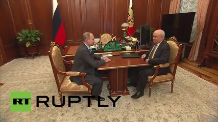 Russia: Putin meets with CIS chairman Lebedev in Moscow