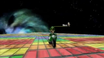 Nyan Cat goes Mario Kart Wii
