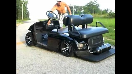 air bagged golf cart 