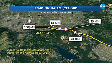 Започват пътните ремонти по АМ "Тракия"