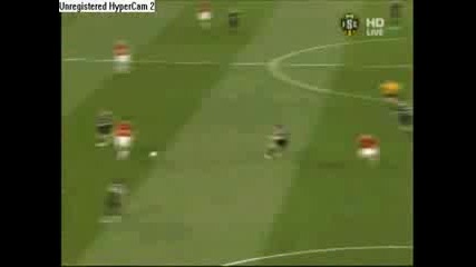 Първи гол на Gibson Manchester United - Bayern Munich 7 - 4 - 2010 