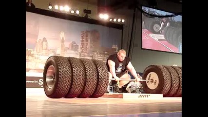 Benedikt Magnusson 1100 Tire Deadlift World Record!
