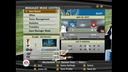Fifa 07 - Manager Mode Bury Season 01 Ep 62