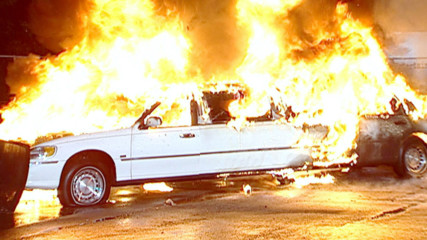 Mr. McMahon's limo explodes in a ball of flames: Monday Night Raw, June 11, 2007