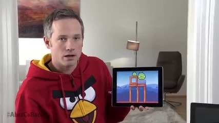 Magician uses ipad to create Angry Birds magic - Simon Pierro with Abra-ca-bacon!