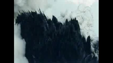 Избухване На Вулкан Върху Лед
