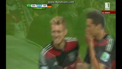 Германия " разби " Бразилия с 7:1( 08.07.2014 )