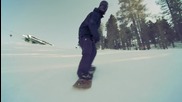 Snowboarding върху „миниран“ район