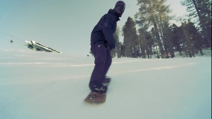 Snowboarding върху „миниран“ район
