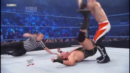 Kaval - Gutwrench Powerbomb into a Standing Double Foot Stomp
